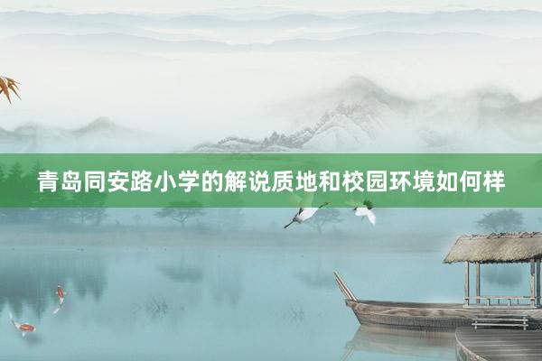 青岛同安路小学的解说质地和校园环境如何样